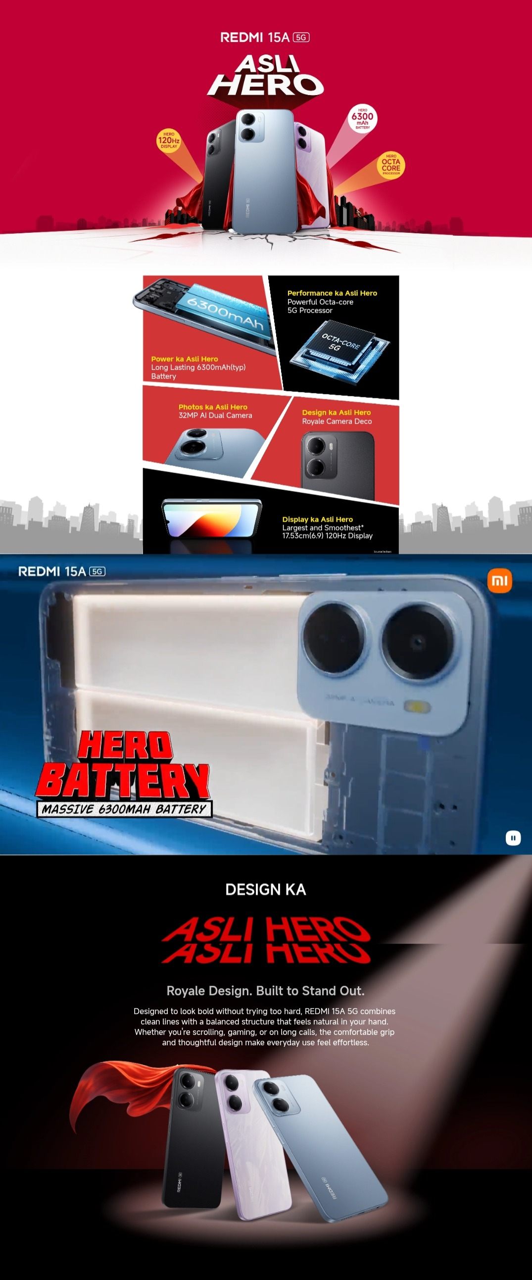 Mobile Phones :: Xiaomi :: Redmi 15A 5G | 6GB | 128GB | Ace Black