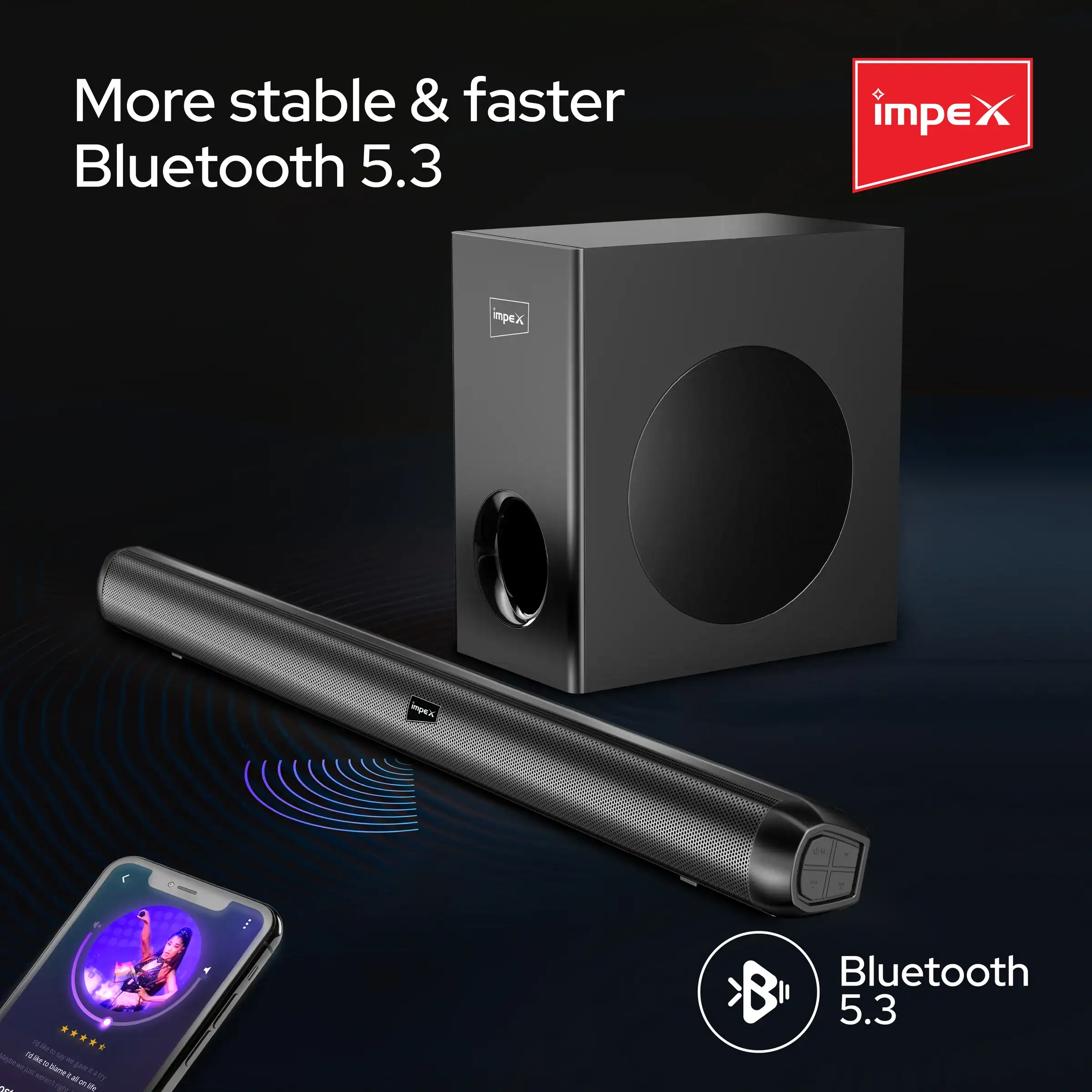 Bluetooth Speaker Impex Sound Bar Price Impex TB 445 100W Soundbar