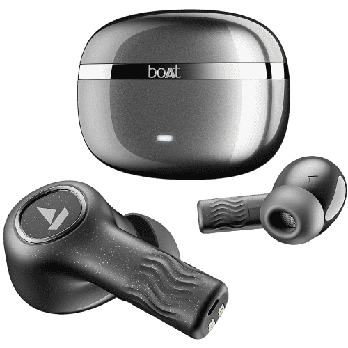 boAt Nirvana Iris EarBuds | upto 32 dB ANC | Crystal Bionic Sound | Crystal Black
