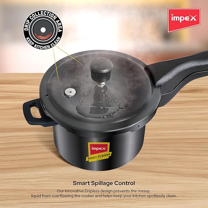 Impex HA Smart D5 Hard Anodized Dripless Aluminium Pressure Cooker L