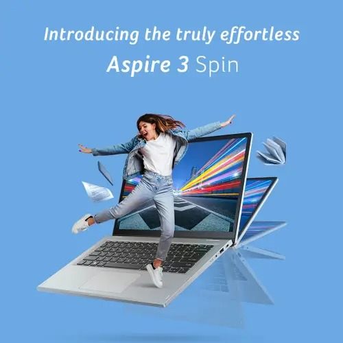 Laptops :: Acer Laptop :: acer Aspire 3 Spin14 Laptop | Intel Core i3 2-in1  | 8GB | 512GB SSD | 14 inch | WUXGA IPS | Pure Silver | NX.KENSI.003