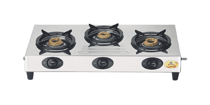 Bajaj Three Burner Glass Top Gas Stove Bajaj UCX 3B Glass Gas