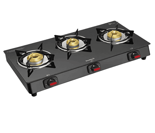 Sunblaze Onyx Glass Top Brass Burner Gas Stove
