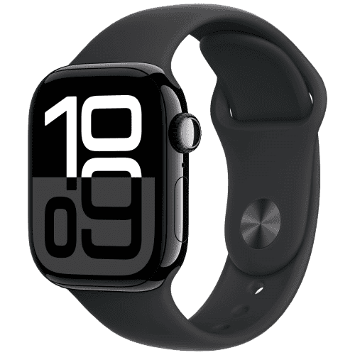Apple Watch Series 10 GPS 46mm S/M Aluminium Case Sport Band jet  black Strap