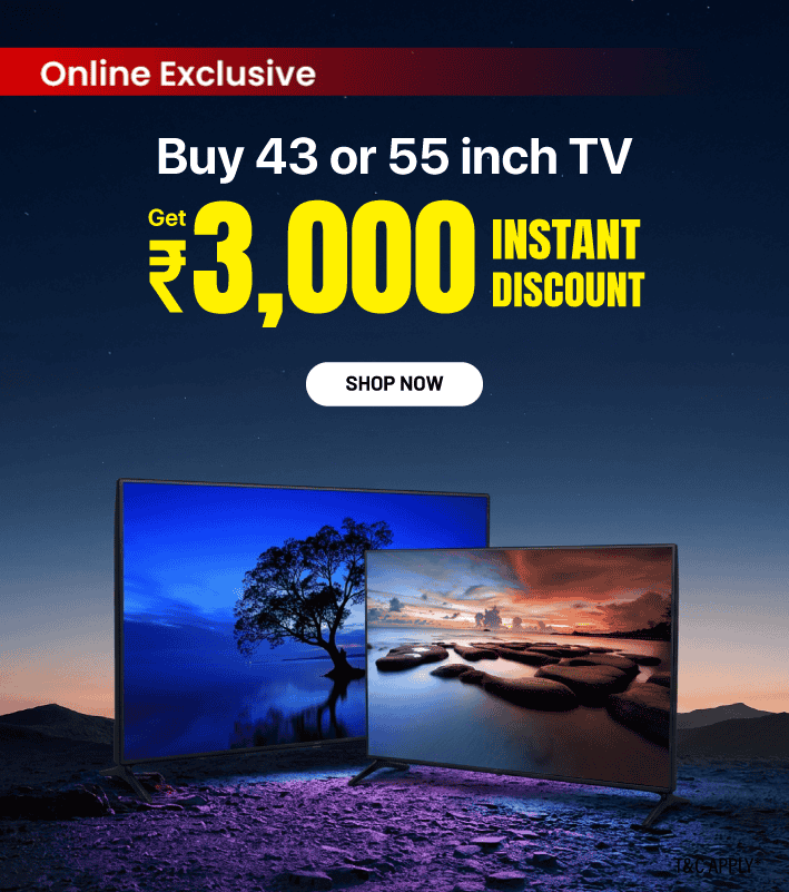 43 inch nd 55 inch tv