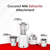 Sujata MULTIMIX Juicer Mixer Grinder | 900 W | 3 Jars | White