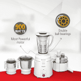 Sujata MULTIMIX Juicer Mixer Grinder | 900 W | 3 Jars | White