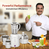 Sujata MULTIMIX Juicer Mixer Grinder | 900 W | 3 Jars | White