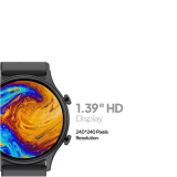 Fire-Boltt Legend Bluetooth Calling with 1.39'' Round Dial Free Size | Dual Button Technology Smartwatch | Black Strap