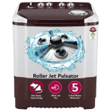 LG Semi Automatic Top Load Washing Machine | 8.5 kg | Roller Jet Pulsator with Soak | Burgundy | P8530SRAZ