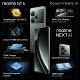 realme GT 6  | 12 GB RAM | 256 GB | Razor green	