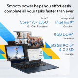 ASUS Vivobook 15 Light Weight Laptop | Intel Core i5 12th Gen 1235U | 8 GB | 512 GB SSD | Quiet Blue | X1504ZA-NJ520WS