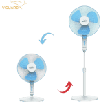 V-Guard Finesta STS Plus Pedestal cum Table Fan | 3 Blade | 400 mm | White Blue