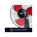 USHA Colossus Rust Free Aluminium Blade Wall Fan | 400 mm | Red