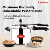 Butterfly Orchid 6 L Induction Bottom Pressure Cooker | Stainless Steel