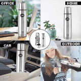 Cello Easy Style Double Walled Flask with Thermal Jacket | Hot and Cold | 750ml | Stainless Steel | Silver