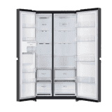 LG Side by Side Refrigerator | 650L | 3 Star | Smart Diagnosis | Matte Black Finish | GL-B257EMC3 DMCZEBN SBS