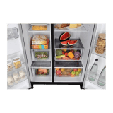 LG Side by Side Refrigerator | 650L | 3 Star | Smart Diagnosis | Matte Black Finish | GL-B257EMC3 DMCZEBN SBS