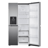 LG Side by Side Refrigerator | Frost Free | 3 Star | 630L | Water & Ice Dispenser | Shiny Steel | GL-L257CPZ3 DPZZEBN SBS