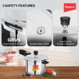Impex Norma Smart Dripless Aluminium Pressure Cooker | D5 | 4.5L |  Smart Spillage Control
