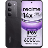 Realme 14x 5G | 6 GB | 128 GB | Crystal Black | RMX3940