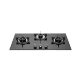 KAFF Tempered Glass Top | Automatic Electric Hob | 3 Burner | FBB 783 | Black