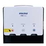 Voltas Spring TT Plus Table Top Water Dispenser | Three Temperature Tap and Compact Design | White and Black