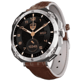 boAt Enigma Z20 Amoled Smartwatch with Bluetooth Calling | Brown Leather