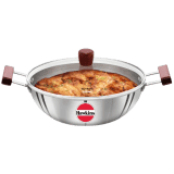 Hawkins Triply Stainless Steel Kadai with Glass Lid | 5 L | SSK50G