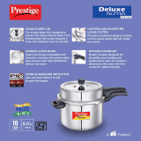 Prestige Svachh Deluxe Alpha  Outer Lid Induction Pressure Cooker | 8 L | Stainless Steel | Silver | 20253
