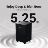 Portronics Pure Sound Pro X1 Bluetooth Soundbar | 100 W | Wired Subwoofer | Remote Control | POR 1961