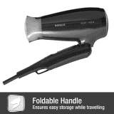 Havells Unisex Foldable Hair Dryer | Heat Balance Technology | 1600 W | Black | Hd3191