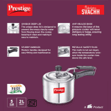 Prestige Nakshatra Svachh Inner Lid Pressure Cooker | 2 L | Aluminium | 10729