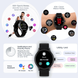 boAt Lunar Vista Smartwatch | Bluetooth Calling | 38.60mm | Active Black