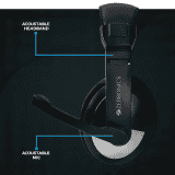 Zebronics Zeb 200HM Wired On Ear Headphone | 3.5mm | Black