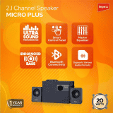 Impex Micro Plus Bluetooth Speaker | 2.1 Channel Multimedia Speaker System | 20 W | Remote Function | Black