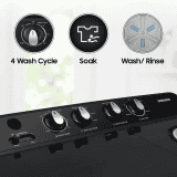 Samsung Semi Automatic Top Load Washing Machine | 8 kg | 5 Star | Black Grey | WT80C4200GG TL