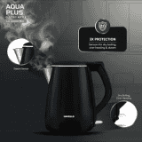 Havells Aqua Plus Electric Kettle | 1500 W | 1.2 L | Black