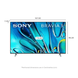 Sony BRAVIA 4K Ultra HD LED Google TV | Series 3 | 190 cm (75 inch) | Black | K 75S30