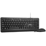 Lenovo 160 wired keyboard mouse combo | Waterproof Exoskeleton | Black