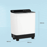 Haier Semi Automatic Top Load Washing Machine | 7 Kg | White | HTW70 178BKN