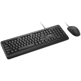 Lenovo 160 wired keyboard mouse combo | Waterproof Exoskeleton | Black