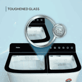 Haier Semi Automatic Top Load Washing Machine | 7 Kg | White | HTW70 178BKN