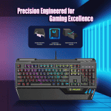 LAPCARE Champ Wired Gaming Keyboard | Spillproof | Black | LGK-108