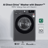 LG Fully Automatic Front Loading Washing Machine | 9 Kg | Middle Black | FHV1409Z2M ABMQEIL