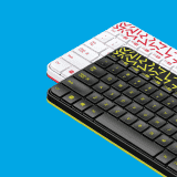Logitech Nano Wireless USB Keyboard Mouse Combo  | Black and Chartreuse Yellow | MK240