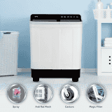 Haier Semi Automatic Top Load Washing Machine | 7 Kg | White | HTW70 178BKN