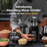 Atomberg Zenova Mixer Grinder | 550W | 4 Jars |  Unique Coarse Mode | Black