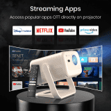 Portronics Beem 480 Smart LED Projector | 1080p Full HD Resolution | 5100 Lumens | White