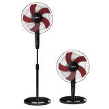 Impex Impulse Table pedestal 2 in 1 convertible fan | 400 mm | Red and Black
